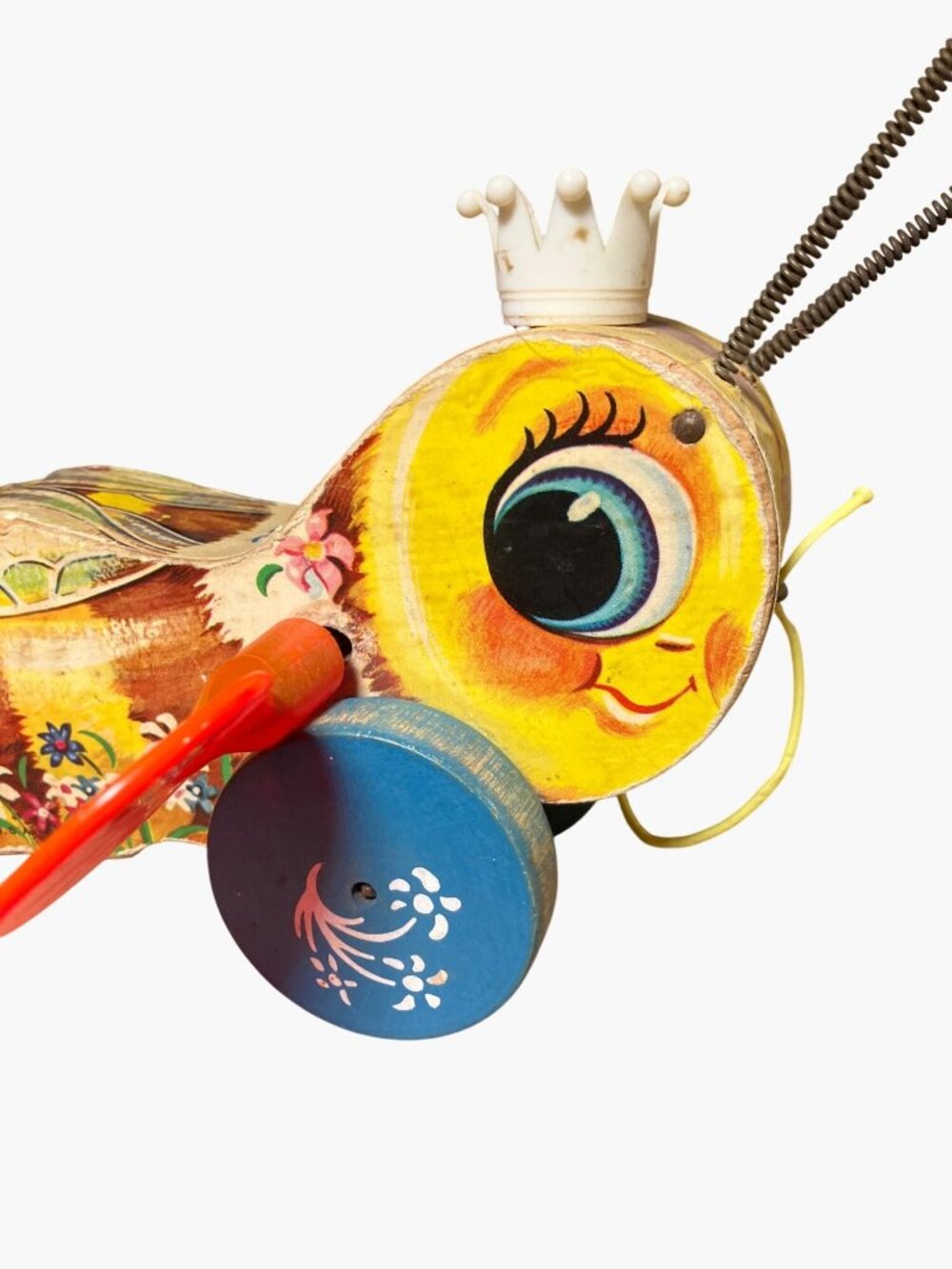 Vintage Fisher-Price Queen Buzzy Bee Pull Toy - Picture 2 of 14